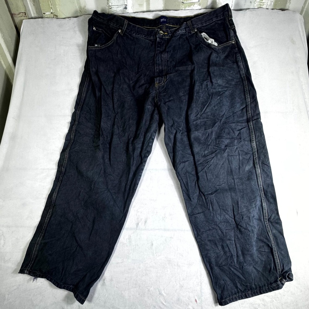 Basic Editions Regular Fit Cropped Jeans Mens 48x32 Blue Denim Straight Leg